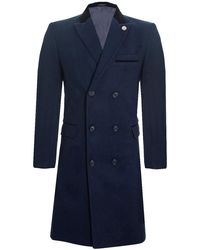 TruClothing - 3/4 Long Double Breasted Crombie Overcoat Wool Coat Peaky Blinders - Lyst