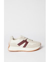 Oasis - Boston Faux Suede Lace Up Trainer - Lyst