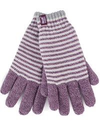 Heat Holders - Striped Fleece Lined Thermal Gloves - Lyst