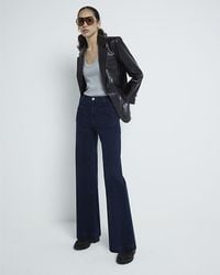River Island - Wide Leg Jeans Pocket Front - Lyst