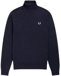 Fred Perry - Roll Neck Jumper Wool - Lyst