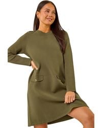 Roman - Petite Buttoned Knit Dress - Lyst