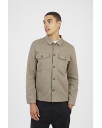 Brave Soul - Pale Button Through Shacket - Lyst