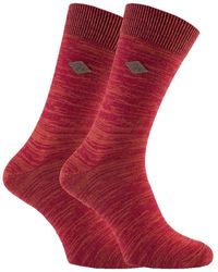 Farah - 2 Pairs 1920 Bright Colour Luxury Cotton Thin Casual Crew Socks - Lyst