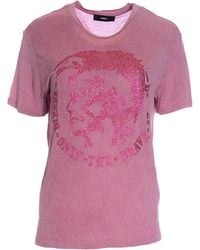 DIESEL - T Mori T Shirt Crew Neck Short Sleeve Casual Summer Cotton Top - Lyst