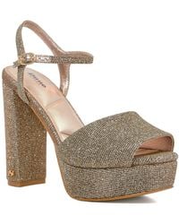 Dune - Mayci Suede Platform Open Toe Sandals - Lyst