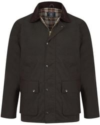 Kensington Eastside - Cotton Wax Jacket With Corduroy Collar - Lyst
