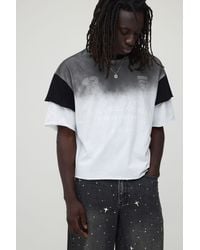 BoohooMAN - Oversized Boxy Double Faux Layer Heavyweight Washed Distressed T-Shirt - Lyst
