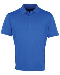 PREMIER - Coolchecker Pique Short Sleeve Polo T-Shirt (Royal) - Lyst