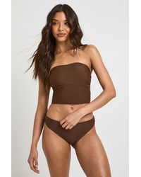 Boohoo - Tankini Bikini Top And High Leg Bottom - Lyst