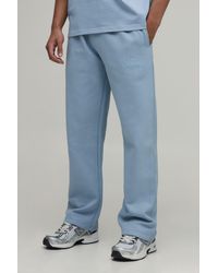 BoohooMAN - Straight Fit Heavyweight Embroidered Jogger - Lyst