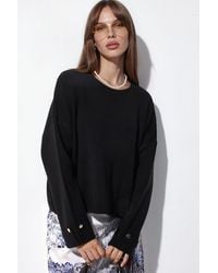 Hiccup - Button Detailed Knit Sweater - Lyst