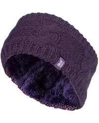 Heat Holders - Ladies Cable Knitted Fleece Lined Thermal Winter Ear Warmer Headband - Lyst