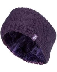 Heat Holders - Ladies Cable Knitted Fleece Lined Thermal Winter Ear Warmer Headband - Lyst