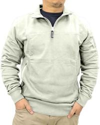 Weekend Offender - Double Grove Sweatshirt Pullover Funnel Neck Casual Cotton - Lyst