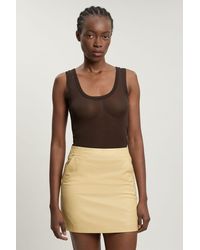 Karen Millen - Forever Leather Mini Skirt - Lyst