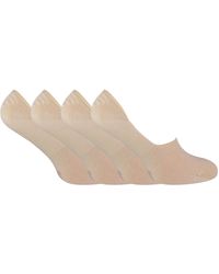 Sock Snob - 4 Pairs Bamboo Invisible Liner Socks With Non Slip Grip - Lyst