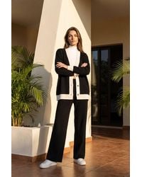Hiccup - Buttoned Cardigan & Textured High Waist Knit Pants Co-Ord Set - Lyst