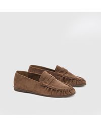 Oasis - Olivia Faux Suede Ruched Detail Loafers - Lyst