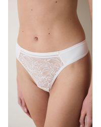 Penti - Lace Mesh Thong Panties - Lyst