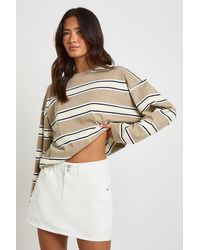 Boohoo - Denim Mini Skort - Lyst