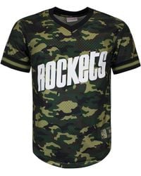 Mitchell & Ness - Nba Houston Rockets Herren Camo Mesh T-Shirt - Lyst