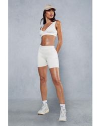 MissPap - Premium Rib Exposed Seam Shorts - Lyst