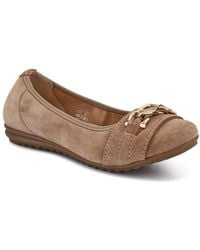 Jones Bootmaker - Yvette Leather Wide-Fit Ballet Pumps - Lyst