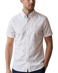 Tommy Hilfiger - Shirt Oxford Lightweight Short Sleeve Regular Fit Flag Cotton - Lyst