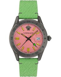 Versace - Greca Time Gmt Watch Ve7C00323 Leather (Archived) - Lyst