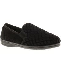 Wynsors - Moccasin Full Slippers Twin Gusset Leo Textile - Lyst