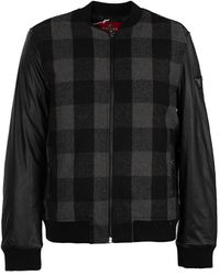 Guess - Jas Andy Bomber Mannen Zwart - Lyst