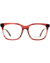 Emporio Armani - Square Shiny Bordeaux On Light Ea3228 - Lyst