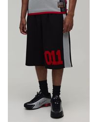 BoohooMAN - Loopback Netted Panel 011 Jersey Jort - Lyst