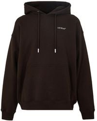 Off-White c/o Virgil Abloh - Off Oversize Hooded Neck Drop Shoulder Sweatshirt - Lyst