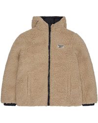 Reebok - Ladies Sherpa Reversible Puffer Jacket - Lyst