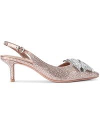 Carvela Kurt Geiger - Heel Gold Fabric Regal Bow - Lyst