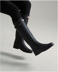 HUNTER - Refined Logo Tall Slim Fit Boots - Lyst