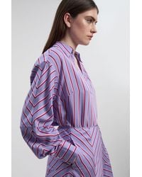 Karen Millen - Cotton Stripe Tailored Shirt - Lyst