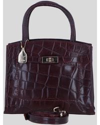 Ashwood Leather - Genuine Structured Handbag With Detachable Crossbody Strap - Lyst