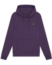 Lyle & Scott - Lyle And Scott Pullover Hoodie In Paars - Lyst