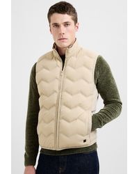 French Connection - Zig Zag Quilted Zip-Up Puffer Gilet - Lyst