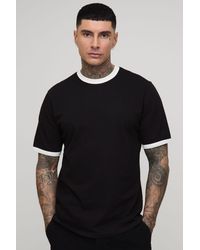 BoohooMAN - Tall Ringer Crew Neck Regular Fit T-Shirt - Lyst