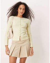 ASOS - Compact Mini Rib Button Through Top - Lyst