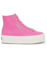 Superga - Ladies 2708 Lace Up High Tops (Fuchsia/Avorio) - Lyst