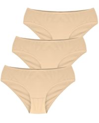 Penti - 3-Pack Mid-Waist Cotton Briefs - Lyst