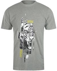 Roberto Cavalli - Abstract Tiger Logo T-Shirt Cotton - Lyst