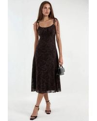 Hiccup - Floral A-Line Tulle Midi Dress - Lyst