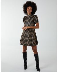 Blue Vanilla - Puff Sleeve Swing Dress - Lyst
