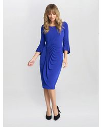 Gina Bacconi - Macie Jersey Faux Wrap Dress - Lyst